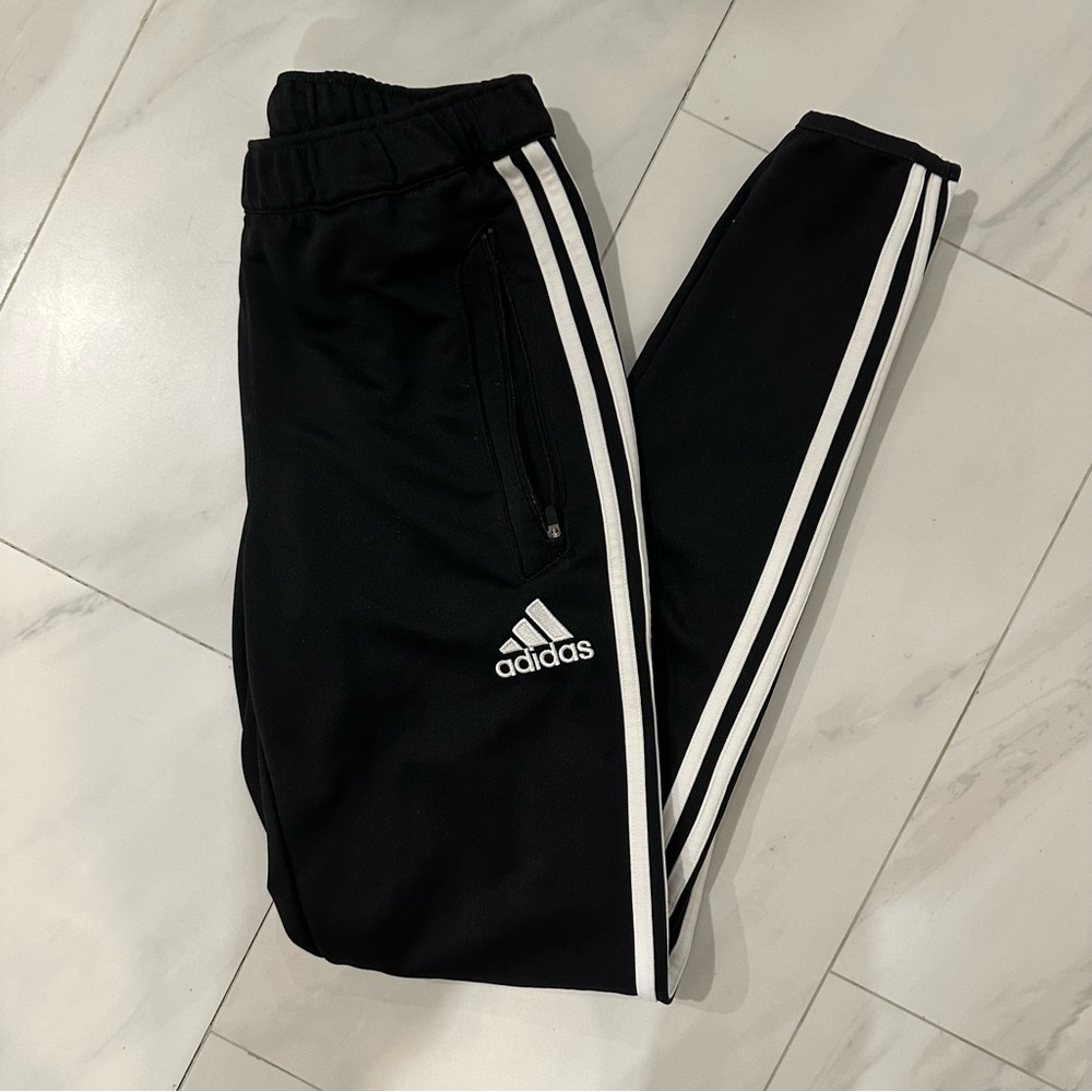 Adidas Black Track Pants (3-Stripes)